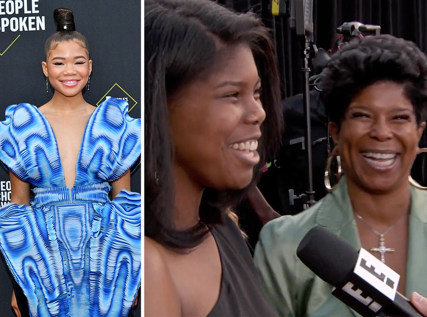 Storm Reid, Robyn Simpson, Paris Reid, 2019 E! People's Choice Awards, families